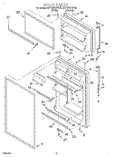 DOOR Diagram and Parts List for 8ET18NKXFW02  Whirlpool Refrigerator