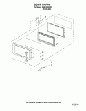DOOR PARTS Diagram and Parts List for KHMS1850SSS2  KitchenAid Microwave