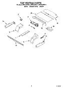 TOP VENTING PARTS, OPTIONAL PARTS Diagram and Parts List for RBD306PDB14  Whirlpool Wall Oven