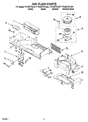 AIR FLOW PARTS Diagram and Parts List for YKHMS155LWH1  KitchenAid Microwave