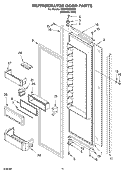 REFRIGERATOR DOOR PARTS Diagram and Parts List for KSSP48QMS00  KitchenAid Refrigerator
