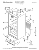 CABINET PARTS Diagram and Parts List for KFCO22EVBL3  KitchenAid Refrigerator