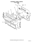 CONTROL PANEL PARTS Diagram and Parts List for IVP33801  Inglis Range