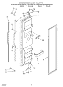 REFRIGERATOR DOOR Diagram and Parts List for KSRS27QGBT03  KitchenAid Refrigerator