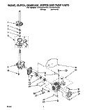 BRAKE, CLUTCH, GEARCASE, MOTOR AND PUMP Diagram and Parts List for LSV8245AW0  Whirlpool Washer