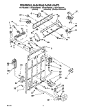 CONTROLS AND REAR PANEL Diagram and Parts List for LST6132AG0  Whirlpool Washer