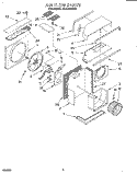 AIR FLOW Diagram and Parts List for 3XACM09XD0  Whirlpool Air Conditioner