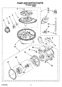 PUMP AND MOTOR PARTS Diagram and Parts List for ISU98661  Inglis Dishwasher