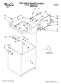 TOP AND CABINET PARTS Diagram and Parts List for 3RGSC9455JQ2  Whirlpool Washer
