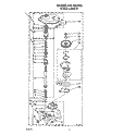 GEARCASE Diagram and Parts List for LA5558XTF1  Whirlpool Washer