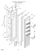 FREEZER DOOR Diagram and Parts List for KSSC36MFS05  KitchenAid Refrigerator