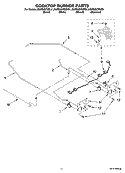 COOKTOP BURNER PARTS Diagram and Parts List for KGRS807SBL01  KitchenAid Range