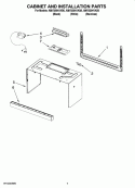 CABINET AND INSTALLATION PARTS Diagram and Parts List for AMV3204VAS0  Amana Microwave