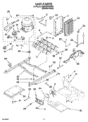 UNIT PARTS Diagram and Parts List for KSRW25CRSS03  KitchenAid Refrigerator
