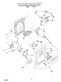 DISPENSER FRONT Diagram and Parts List for 6ED22DQXFW02  Whirlpool Refrigerator
