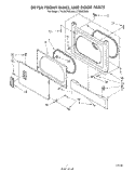 DRYER FRONT PANEL AND DOOR Diagram and Parts List for LT7000XTM0  Whirlpool Washer Dryer Combo