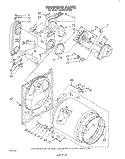 BULKHEAD Diagram and Parts List for LG7801XPW0  Whirlpool Dryer