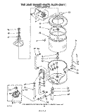 TUB AND BASKET (SUDS ONLY) Diagram and Parts List for LA5805XPW1  Whirlpool Washer