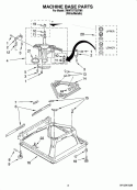 MACHINE BASE PARTS Diagram and Parts List for 7MWT97750TM1  Whirlpool Washer