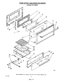 OVEN DOOR AND BROILER Diagram and Parts List for SF311PSRW0  Whirlpool Range
