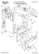 SECTION Diagram and Parts List for LER8857EQ2  Whirlpool Dryer