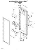 REFRIGERATOR DOOR PARTS Diagram and Parts List for CS20TKXNQ00  Crosley Refrigerator