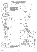 PUMP AND MOTOR Diagram and Parts List for KUDA230YAL2  KitchenAid Dishwasher