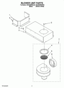 BLOWER UNIT PARTS, OPTIONAL PARTS Diagram and Parts List for KECD866RWW05  KitchenAid Cooktop