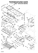 REFRIGERATOR SHELF PARTS Diagram and Parts List for KBRC36FKS02  KitchenAid Refrigerator