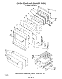 OVEN DOOR AND BROILER Diagram and Parts List for SE953PEKT1  Whirlpool Range