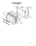 FREEZER DOOR Diagram and Parts List for JWARG469WP00  Whirlpool Refrigerator