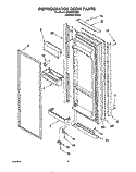REFRIGERATOR DOOR Diagram and Parts List for GD25SFXHS01  Whirlpool Refrigerator