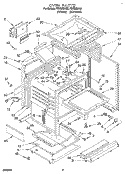 OVEN Diagram and Parts List for FGS395BL0  Roper Range