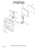 OVEN DOOR PARTS Diagram and Parts List for KEBK171BSS00  KitchenAid Wall Oven