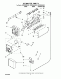 ICEMAKER PARTS Diagram and Parts List for W9RXEMMWB01  Whirlpool Refrigerator
