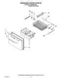 FREEZER DOOR PARTS Diagram and Parts List for GI6SARXXF05  Whirlpool Refrigerator