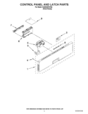 CONTROL PANEL AND LATCH PARTS Diagram and Parts List for KUDE40FXPA6  KitchenAid Dishwasher