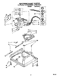 MACHINE BASE Diagram and Parts List for LLV8245BW0  Whirlpool Washer