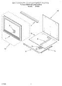 MICROWAVE COMPARTMENT Diagram and Parts List for KEMS377BBL0  KitchenAid Wall Oven