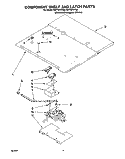 COMPONENT SHELF AND LATCH Diagram and Parts List for RB770PXYQ6  Whirlpool Wall Oven