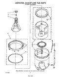AGITATOR, BASKET AND TUB Diagram and Parts List for LA5530XPW6  Whirlpool Washer