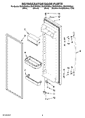 REFRIGERATOR DOOR PARTS Diagram and Parts List for ED2FHEXST05  Whirlpool Refrigerator