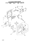 DISPENSER FRONT PARTS Diagram and Parts List for KSCS25FKSS02  KitchenAid Refrigerator