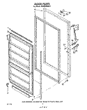 DOOR Diagram and Parts List for EV200FXKW1  Whirlpool Freezer