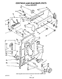 CONTROLS AND REAR PANEL Diagram and Parts List for TAWL600WW0  Estate Washer