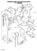 FREEZER LINER AND AIR FLOW PARTS Diagram and Parts List for KSSC48QMS03  KitchenAid Refrigerator