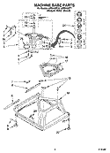 MACHINE BASE PARTS Diagram and Parts List for LBR5432PT1  Whirlpool Washer