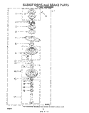 BASKET DRIVE AND BRAKE Diagram and Parts List for LA6700XKW2  Whirlpool Washer