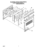 ELECTRIC OVEN DOOR Diagram and Parts List for RM280PXBB1  Whirlpool Microwave Oven Combo