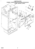 LINER Diagram and Parts List for ET25DMXBW00  Whirlpool Refrigerator